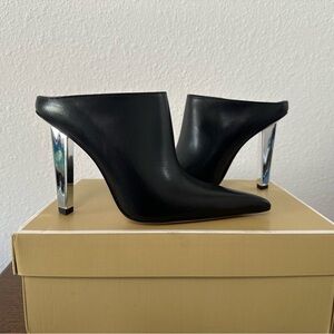 New with box- Michael Kors Halle Mule Pump. Leather.